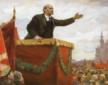 Lenin at the tribune by 
																	Igor Reznik